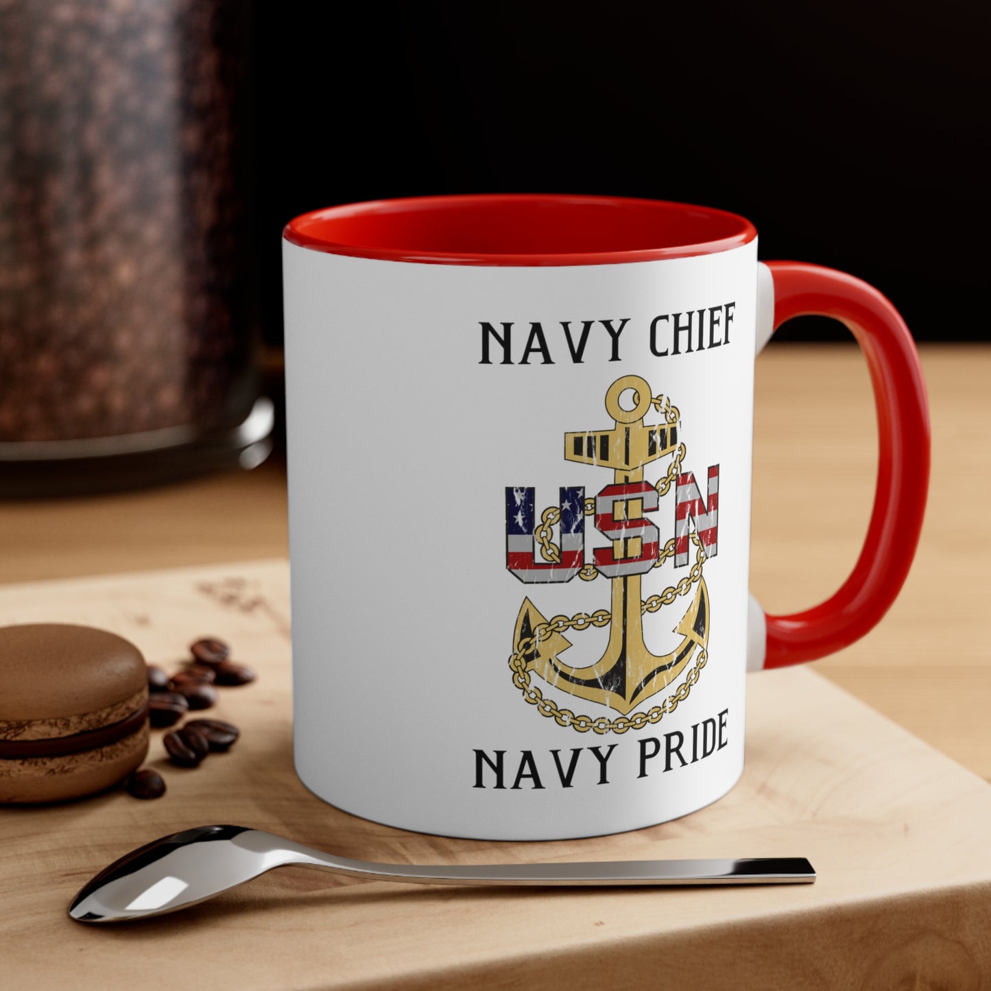 USN Chief Coffee Cup, CPO mug, Chiefs mess, perfect gift for Season, Military Cup, Veteran gift, Navy Chief Navy Pride