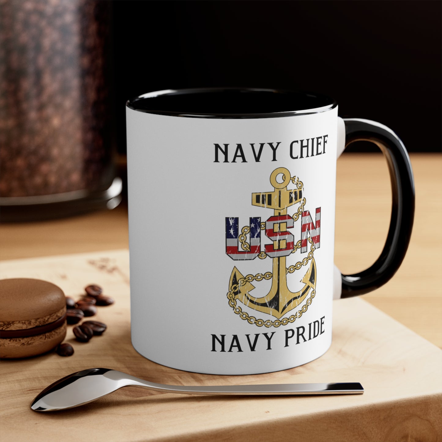 USN Chief Coffee Cup, CPO mug, Chiefs mess, perfect gift for Season, Military Cup, Veteran gift, Navy Chief Navy Pride